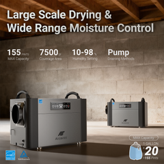 155 Pints Dehumidifier with Pump and Drain Hose