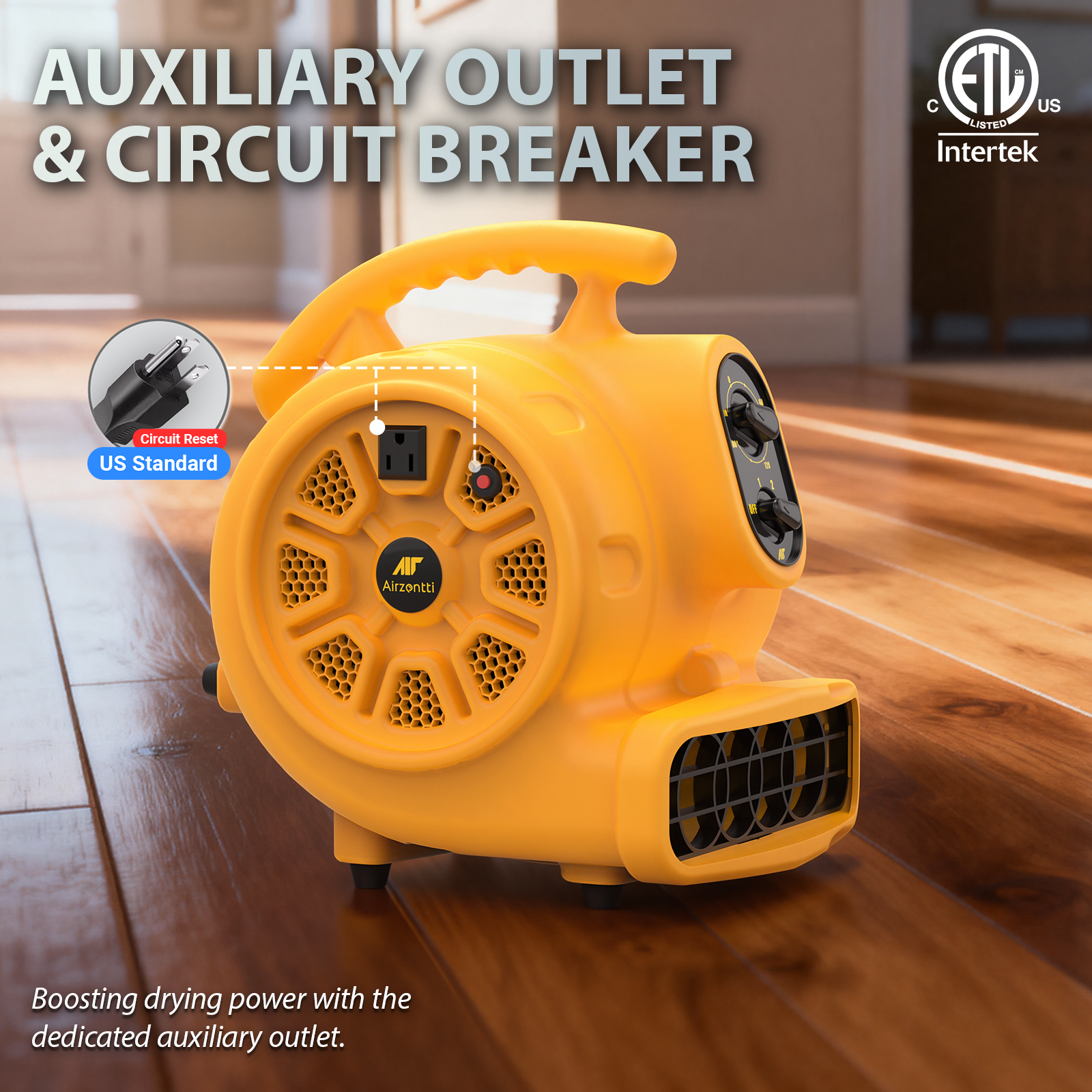 Air Mover, 1100 CFM 1/4 HP with Timer