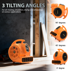 Air Mover, 1100 CFM 1/4 HP 200W with Timer