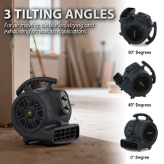 Air Mover, 1100 CFM 1/4 HP with Timer