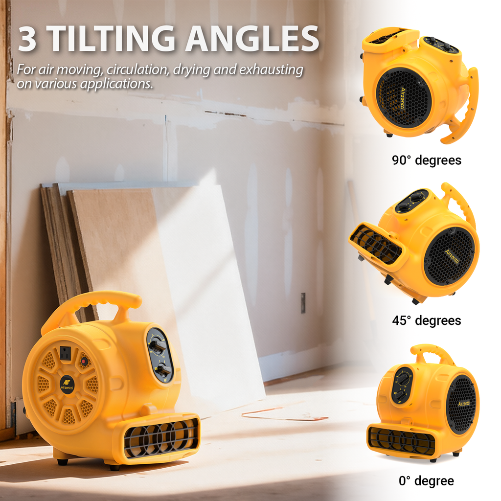 Air Mover, 1100 CFM 1/4 HP 200W with Timer