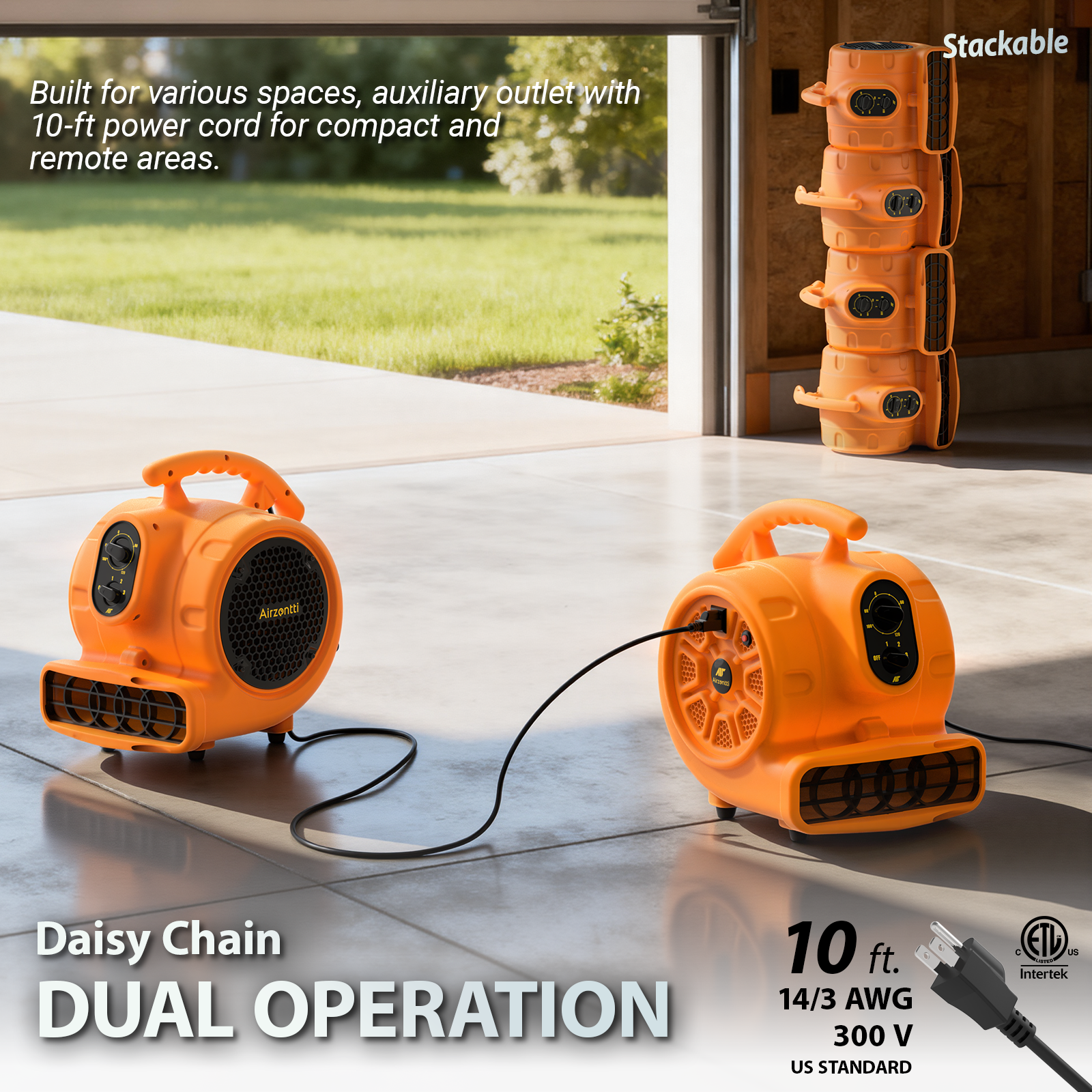 Air Mover, 1100 CFM 1/4 HP with Timer