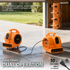 Air Mover, 1100 CFM 1/4 HP 200W with Timer