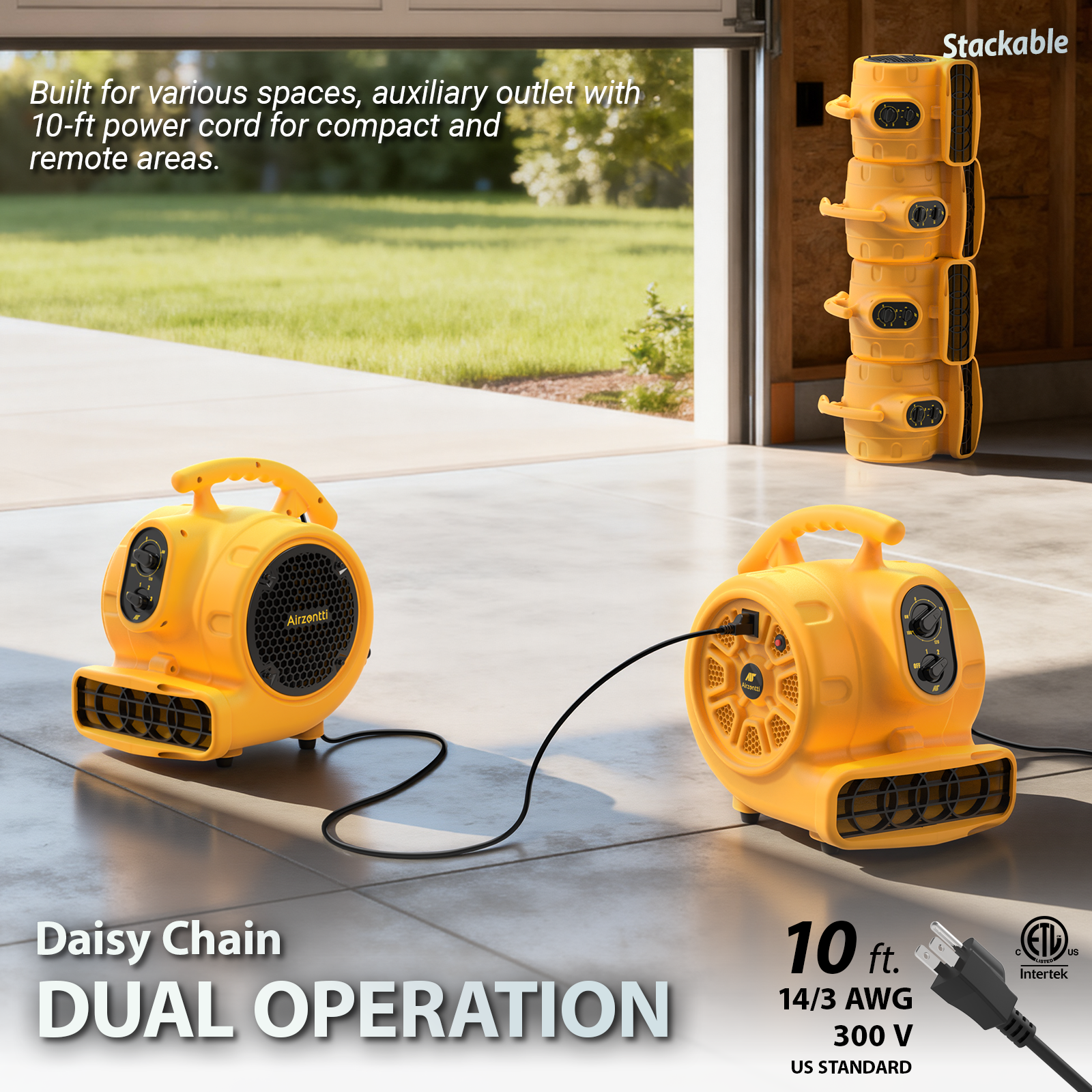Air Mover, 1100 CFM 1/4 HP with Timer