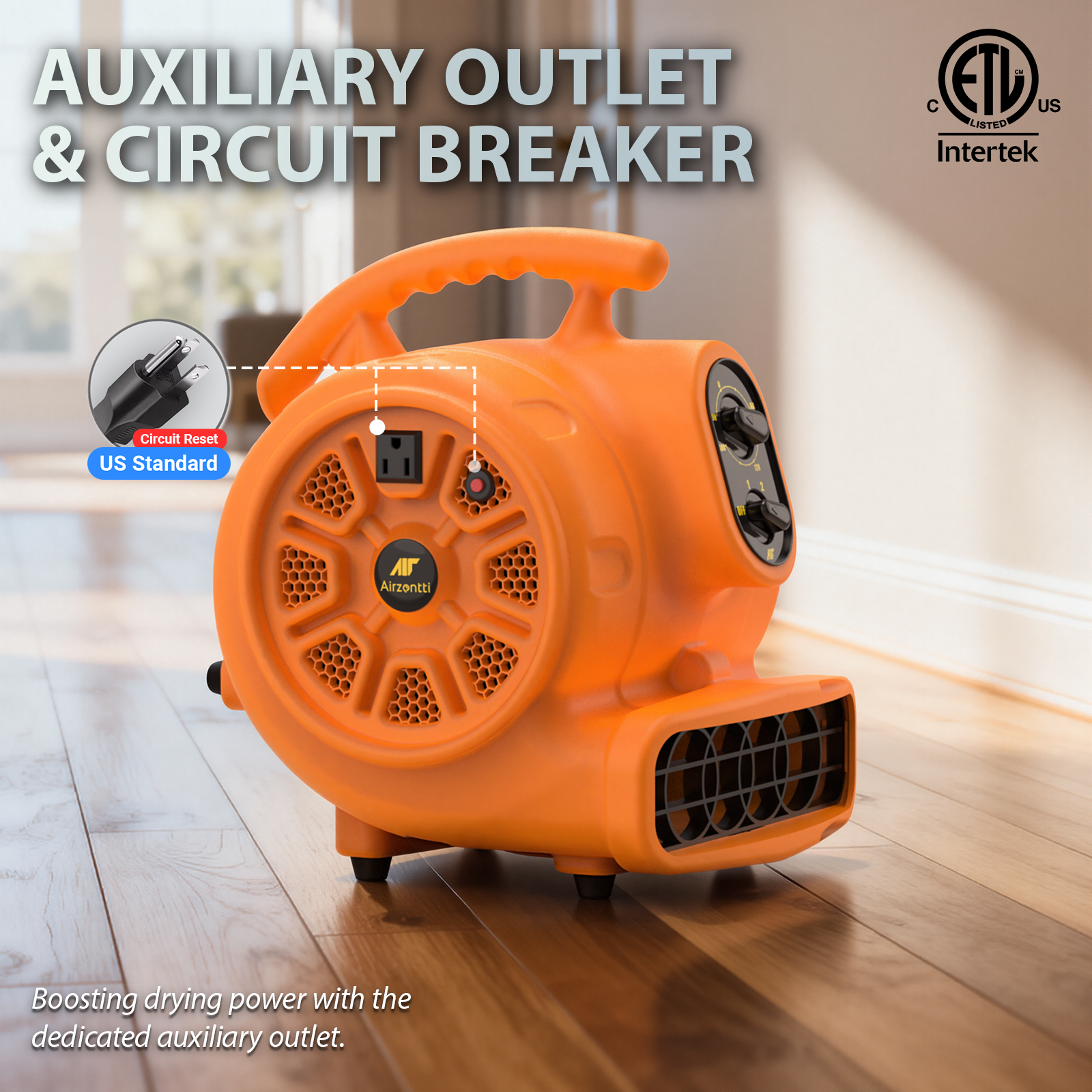 Air Mover, 1100 CFM 1/4 HP with Timer