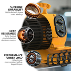 Air Mover, 1100 CFM 1/4 HP 200W with Timer