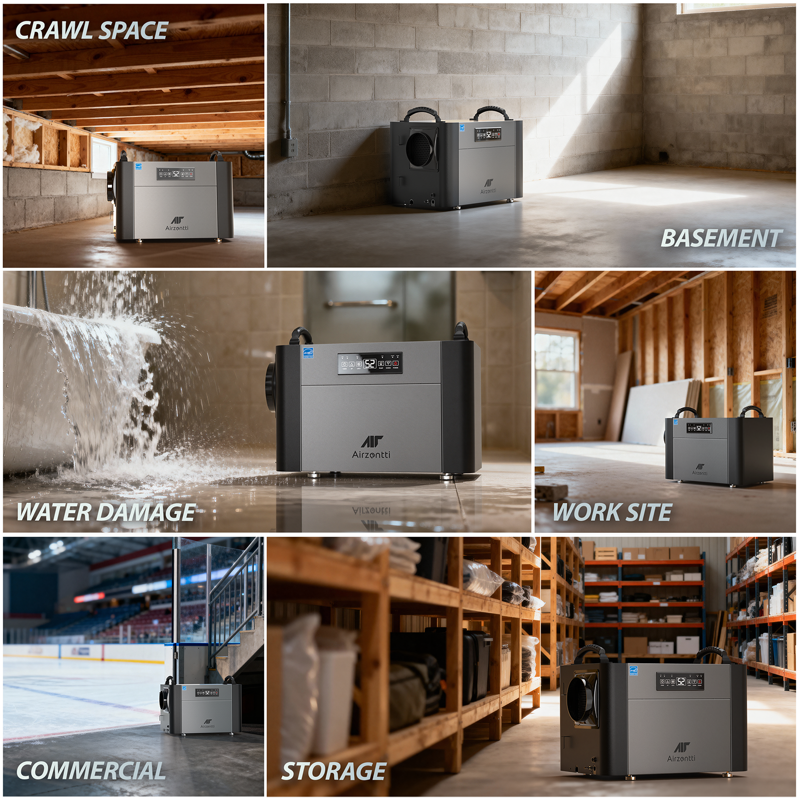 Commercial Dehumidifier, 155 Pints with Drain Hose - Energy Star Certified